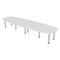 Skutchi Designs 45 in W, 145 in L, 29 in H, Engineered Wood Top, White HAR-ABOT-46143-PT-WC - alternate 1